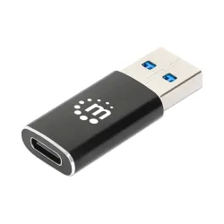 Adaptador USB Manhattan 153980 - USB-A a USB-C - Negro - 153980 Adaptador USB Manhattan 153980 - USB-A a USB-C - Negro - 153980