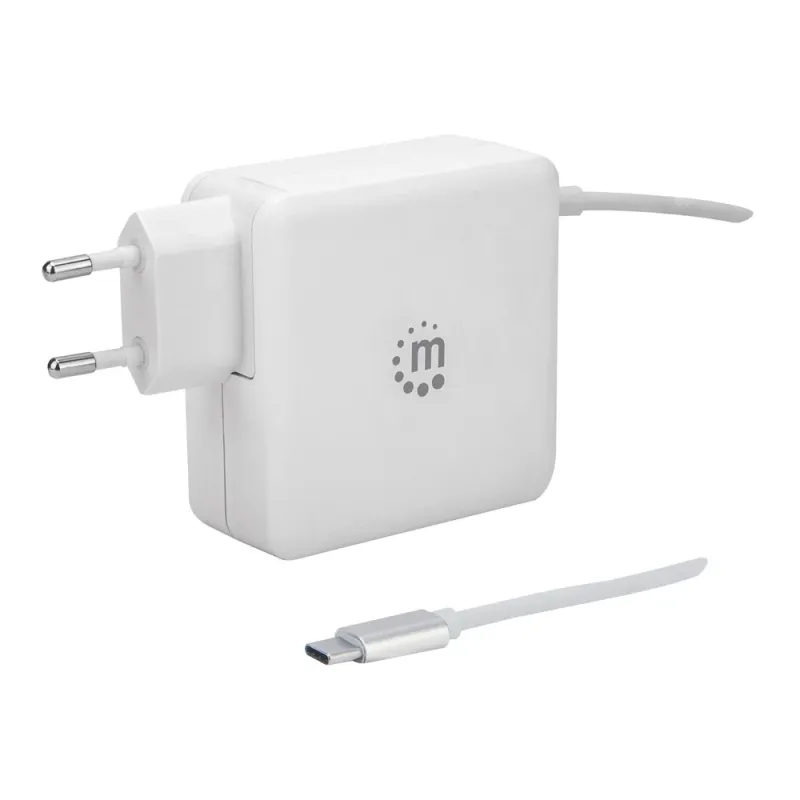 Cargador Manhattan 180245 - 60W - USB-C - Universal - Blanco - 180245