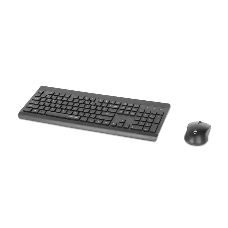 Kit Teclado y Mouse Manhattan MWK7350 - Inalámbrico - Negro - 180771