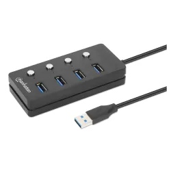 HUB USB Manhattan 180887 - 4 Puertos - Switch ON/OFF - 180887 HUB USB Manhattan 180887 - 4 Puertos - Switch ON/OFF - 180887