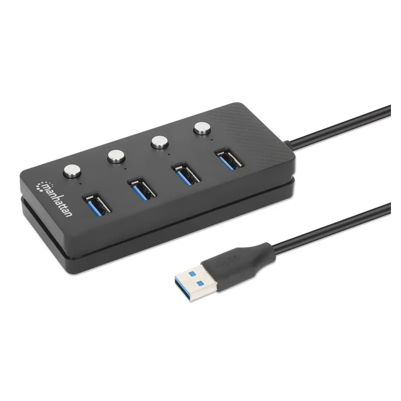 HUB USB Manhattan 180887 - 4 Puertos - Switch ON/OFF - 180887
