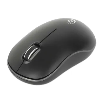 Mouse Manhattan 190374 - Inalámbrico - USB - Negro - 190374