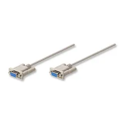 Cable Null Módem Manhattan - DB9 Hembra a DB9 Hembra - 1.8 m - 301404 Cable Null Módem Manhattan - DB9 Hembra a DB9 Hembra - 1.8 m - 301404