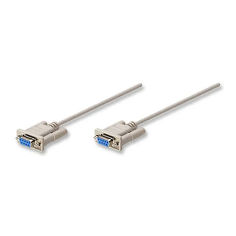Cable Null Módem Manhattan - DB9 Hembra a DB9 Hembra - 1.8 m - 301404