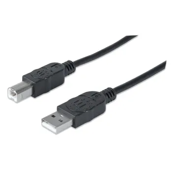 Manhattan Cable USB A Macho - USB B Macho - 1 Metro - Negro - 306218