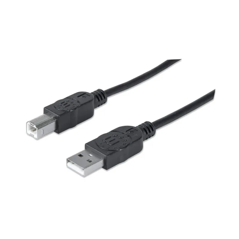 Cable para Dispositivos USB Manhattan - A Macho / B Macho - 1.8 m - Negro - 333368