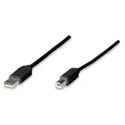Cable USB 1.1 A-B Manhattan - 1.8 metros - Negro - 342650 Cable USB 1.1 A-B Manhattan - 1.8 metros - Negro - 342650