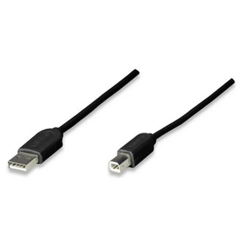 Cable USB 1.1 A-B Manhattan - 1.8 metros - Negro - 342650