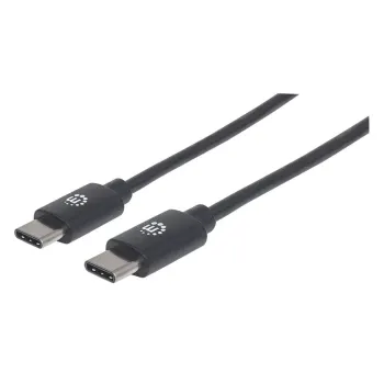 Cable USB-C Manhattan - Macho a Macho - 1 Mt - Negro - 353342