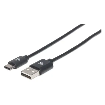 Cable Manhattan 354936 - USB-C - USB-A - 3 Mts - Negro - 354936