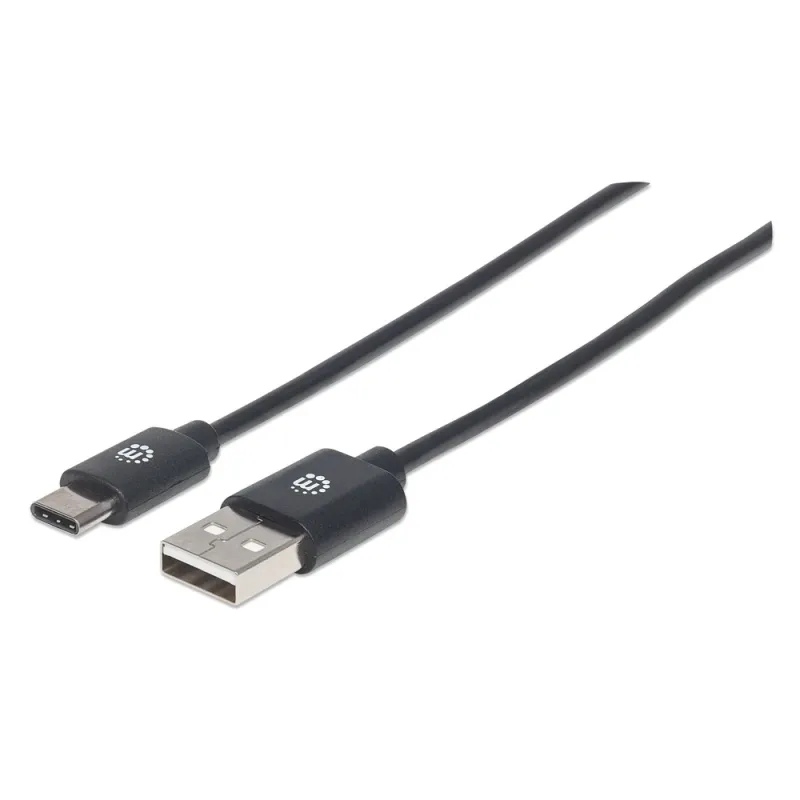 Cable Manhattan 354936 - USB-C - USB-A - 3 Mts - Negro - 354936