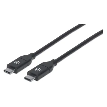 Cable USB Tipo-C Manhattan 355247 - USB-C Macho a USB-C Macho - 2 M - Negro - 355247