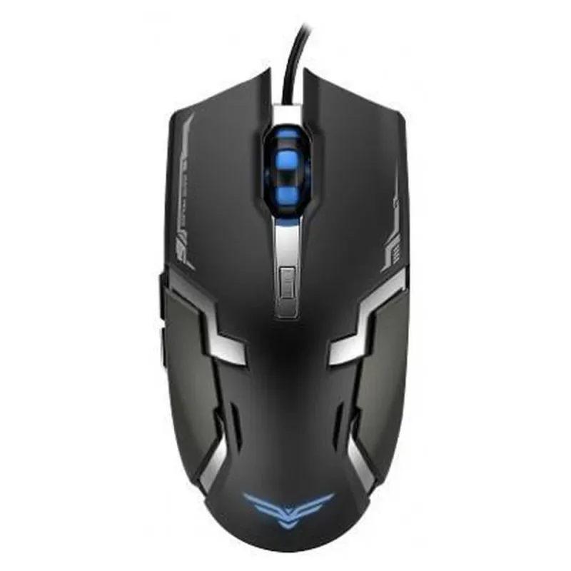 Mouse Gamer Naceb Technology Alámbrico 6 Botones Negro Con Plata - NA-629