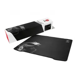 Mouse Pad Gamer MSI Agility GD30 - 450x400x3mm - Negro con Blanco - AGILITY GD30 Mouse Pad Gamer MSI Agility GD30 - 450x400x3mm - Negro con Blanco - AGILITY GD30