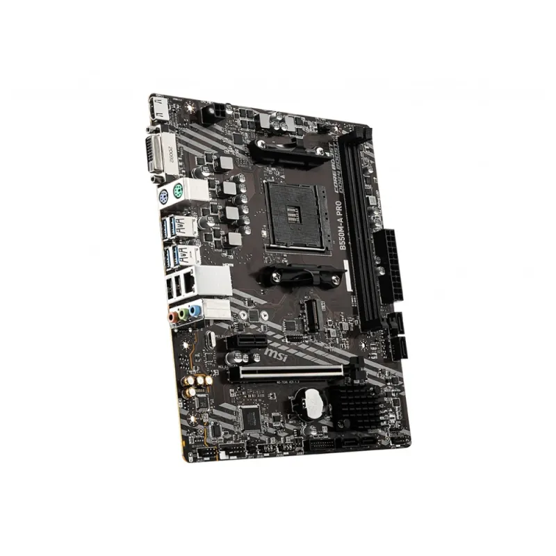 Tarjeta Madre MSI B550M-A PRO - Socket AM4 - 2xDDR4 - 1866/3200/4400(OC)MHz - HDMI - DVI-D - USB 2.0/3.2 - Micro ATX - B550M-A PRO
