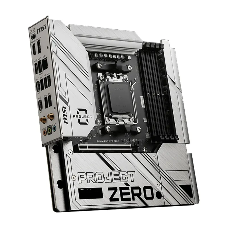 Tarjeta Madre MSI B650M PROJECT ZERO - Socket AM5 - 4xDDR5 - 4800/6400/7600MHz - HDMI - DisplayPort - USB 2.0/3.2 - Micro ATX - B650M PROJECT ZERO