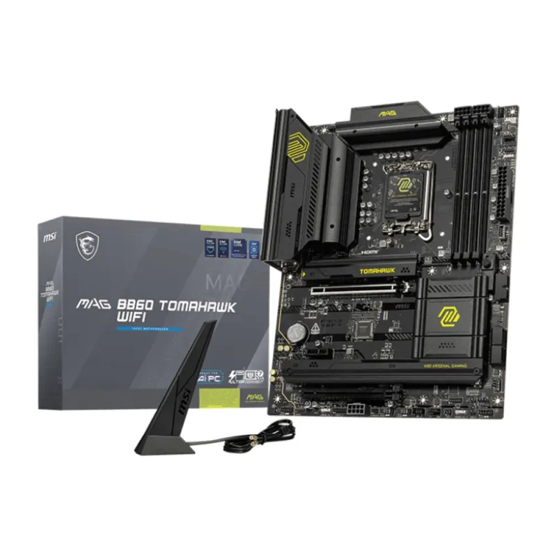 Tarjeta Madre MSI MAG B860 TOMAHAWK WIFI - Socket 1851 - 4xDDR5 - 4800/6400/9200MHz - HDMI - DisplayPort - ATX - MAG B860 TOMAHAWK WIFI