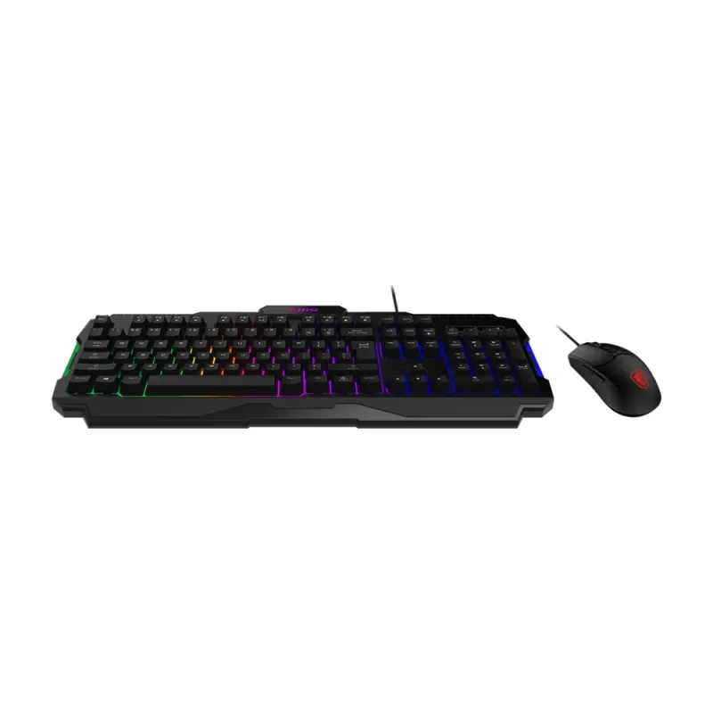 Kit Gamer MSI FORGE GK100 COMBO US - Teclado - Mouse - RGB - Alámbrico - Inglés - FORGE GK100 COMBO US