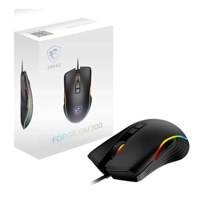 Mouse Gamer MSI FORGE GM300 - Alámbrico - 7 Botones - RGB - FORGE GM300