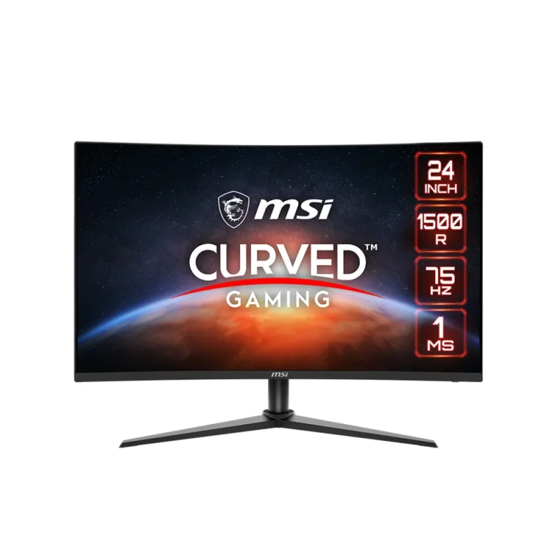 Monitor Gamer MSI G243CV - 23.6" - Full HD - 75Hz - HDMI - DisplayPort - Curvo - G243CV