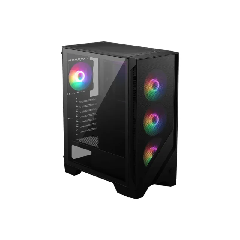 Gabinete Gamer MSI MAG Forge 120A Airflow - Media Torre - ATX/Micro-ATX/Mini-ITX - Panel Lateral - Negro - MAG FORGE 120A AIRFLOW