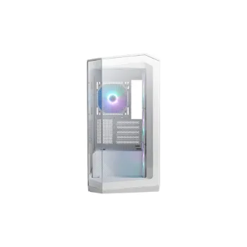 Gabinete Gamer MSI MAG Pano M100R PZ - Micro Torre - M-ATX/ITX - 4 Ventiladores - Panel Lateral - Blanco - MAG PANO M100R PZ WHITE