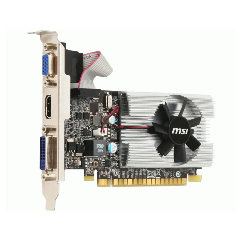 Tarjeta de Vídeo MSI Nvidia GeForce G 210 - 1GB - 64-Bit - PCI-E 2.0 - GDDR3 - HDMI - DVI-D - VGA - N210-MD1G/D3