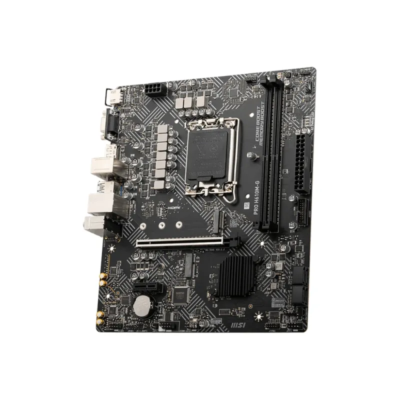 Tarjeta Madre MSI PRO H610M-G - Socket 1700 - 2xDDR5 - 5600MHz - HDMI - DisplayPort - VGA - M.2 - USB 2.0/3.2 - Micro ATX - PRO H610M-G