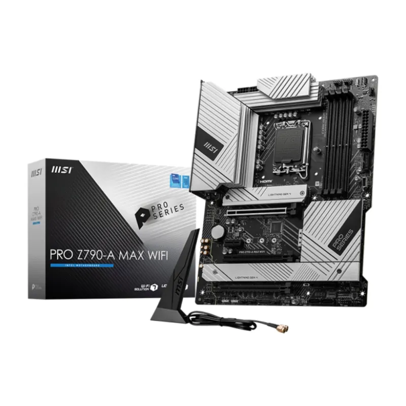 Tarjeta Madre MSI PRO Z790-A MAX WIFI - Socket 1700 - 4xDDR5 - 4800/5600/7800+(OC)MHz - HDMI - DisplayPort - USB 2.0/3.2 - ATX - PRO Z790-A MAX WIFI