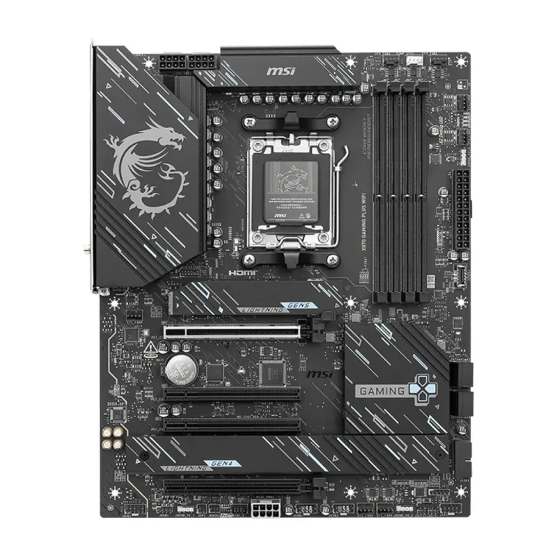 Tarjeta Madre MSI X870 GAMING PLUS WIFI - Socket AM5 - 4x DDR5 - 4800/5600/8200(OC)MHz - HDMI - USB - ATX - X870 GAMING PLUS WIFI