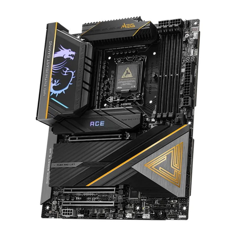 Tarjeta Madre MSI MEG Z890 ACE - Socket LGA 1851 - 4x DDR5 - 4800/6400(OC)9200(OC) MT/s - HDMI - DisplayPort - ATX - MEG Z890 ACE