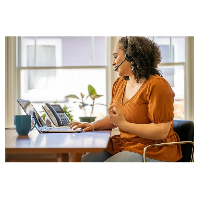 Diadema Poly Voyager 4320 - Inalámbrico - Micrófono - Negro - Certificado para Microsoft Teams - 77Z30AA