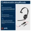 Diadema Poly Blackwire 5210 - Alámbrico - USB-C/A - Conector 3.5mm - Micrófono - 8X230AA