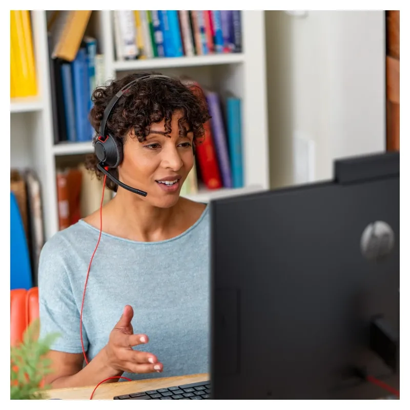 Diadema Poly Blackwire 5210 - Alámbrico - USB-C/A - Conector 3.5mm - Micrófono - 8X230AA