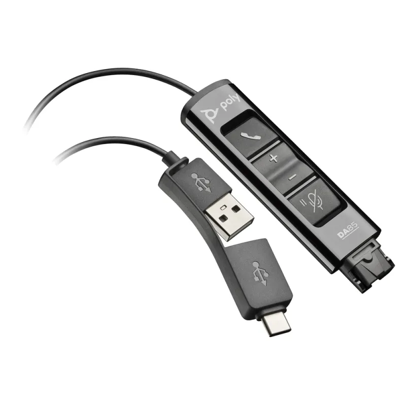 Adaptador Poly DA85 - USB a QD - Negro - 786C7AA