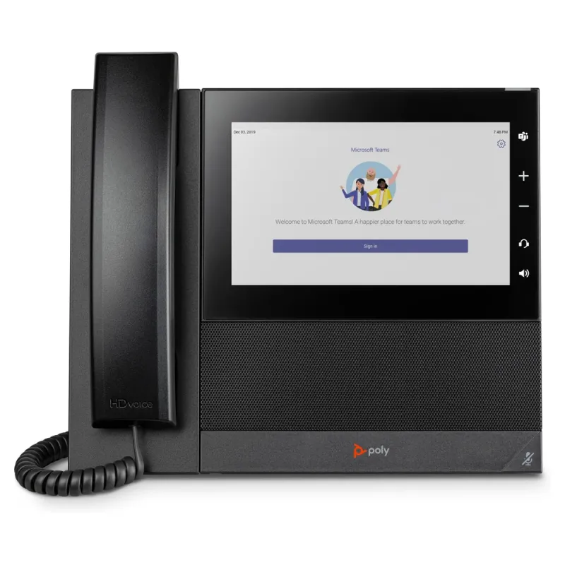 Teléfono IP Poly CCX 600 - 24 Líneas - Altavoz - Negro - Certificado para Microsoft Teams - 82Z84AA