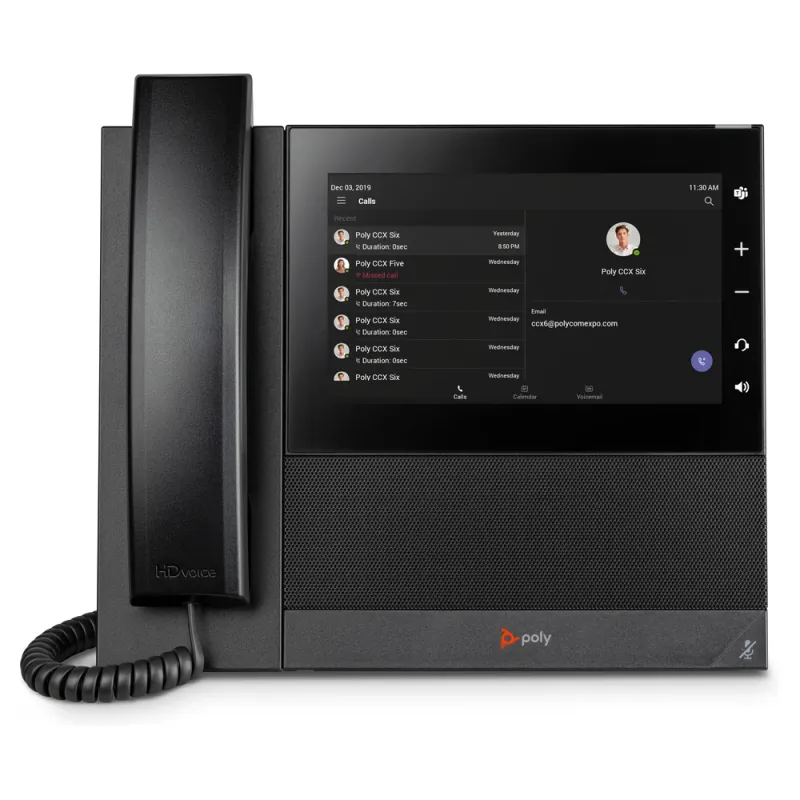 Teléfono IP Poly CCX 600 - 24 Líneas - Altavoz - Negro - Certificado para Microsoft Teams - 82Z84AA
