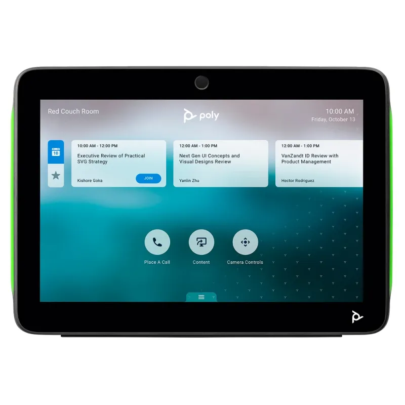 Poly TC10 - Programador de Sala Independiente de 10" / Control Táctil - para uso con Poly G7500, Familia Studio X, ZRow - Wi-Fi, Bluetooth - Montaje en Pared, Soporte de Mesa - (CALA/BR Incluye 1 año Poly+) - Requiere Conexión de Red PoE o Inyector d