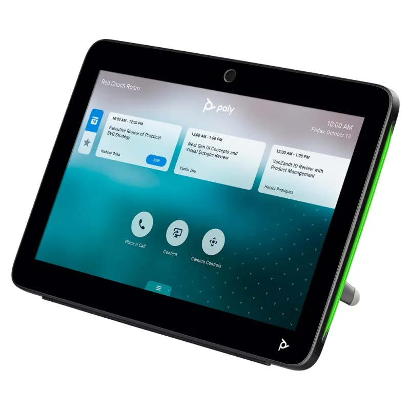 Poly TC10 - Programador de Sala Independiente de 10" / Control Táctil - para uso con Poly G7500, Familia Studio X, ZRow - Wi-Fi, Bluetooth - Montaje en Pared, Soporte de Mesa - (CALA/BR Incluye 1 año Poly+) - Requiere Conexión de Red PoE o Inyector d