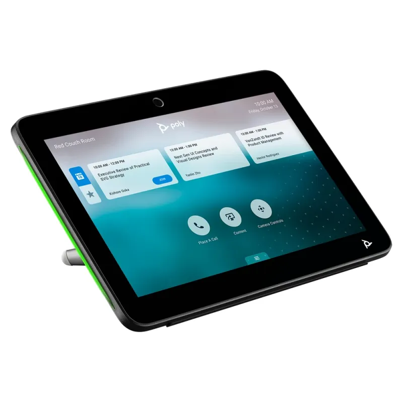 Poly TC10 - Programador de Sala Independiente de 10" / Control Táctil - para uso con Poly G7500, Familia Studio X, ZRow - Wi-Fi, Bluetooth - Montaje en Pared, Soporte de Mesa - (CALA/BR Incluye 1 año Poly+) - Requiere Conexión de Red PoE o Inyector d