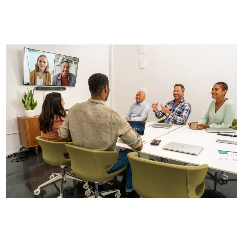 Sistema de Videoconferencia Poly Studio X52 y Poly TC10 - 4K - Control Táctil - Cámara 4K 5x ePTZ Auto-Tracking - Ángulo de Visión 120° - Códec - Altavoz Estéreo - Montaje en Pared - 1 HDMI 1.83m - 1 Cat5e LAN 4.57m - NTSC/PAL - Alimentación: Tipo B NEMA 