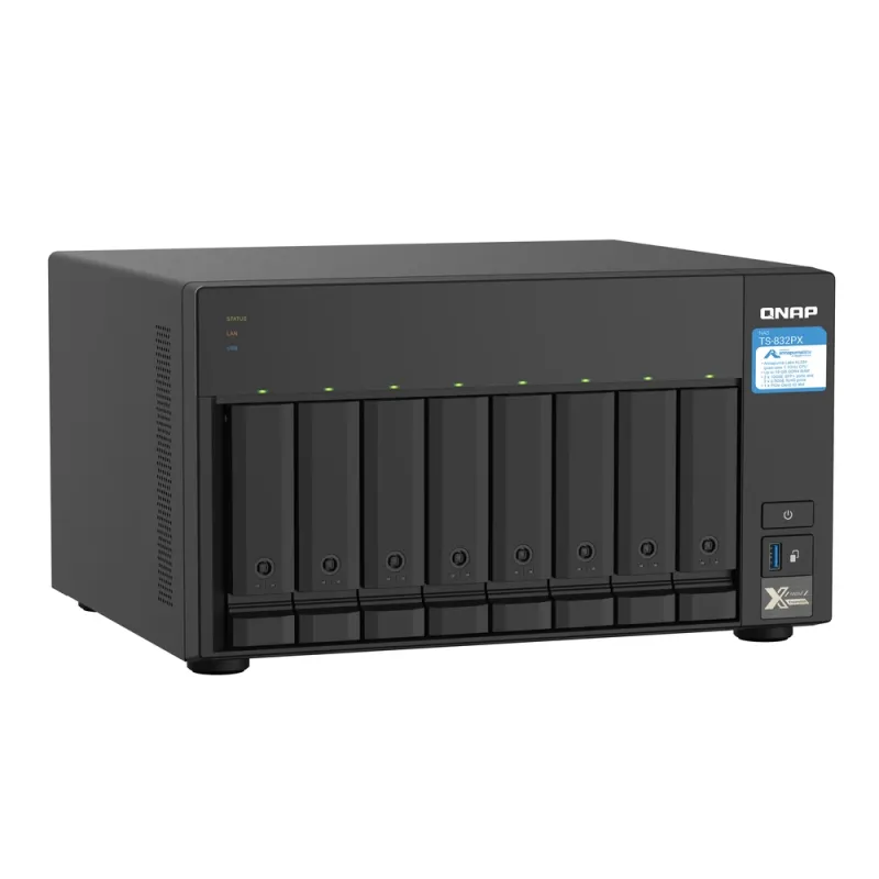 Sistema de Discos Duros NAS Qnap TS-832PX - 8 Bahías - TS-832PX-4G-US