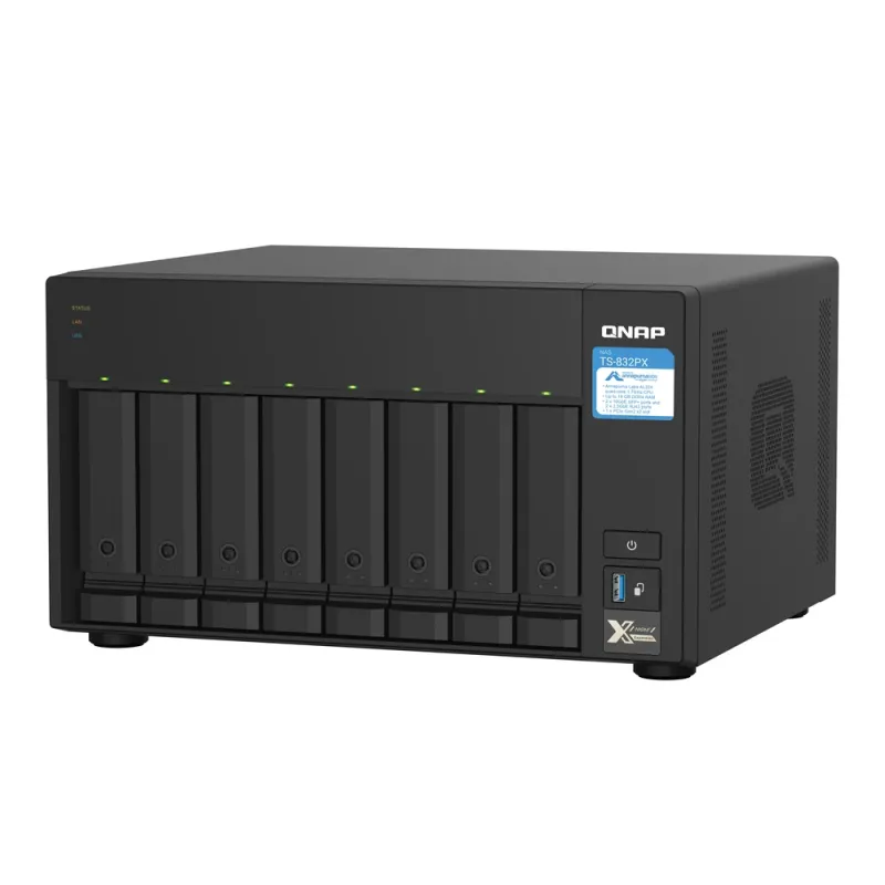 Sistema de Discos Duros NAS Qnap TS-832PX - 8 Bahías - TS-832PX-4G-US