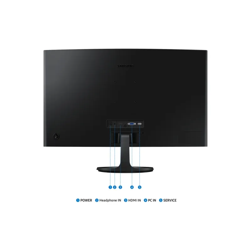 Monitor Samsung Essential S3 - 27" - Full HD - HDMI - VGA - Curvo - LS27D360GALXZX