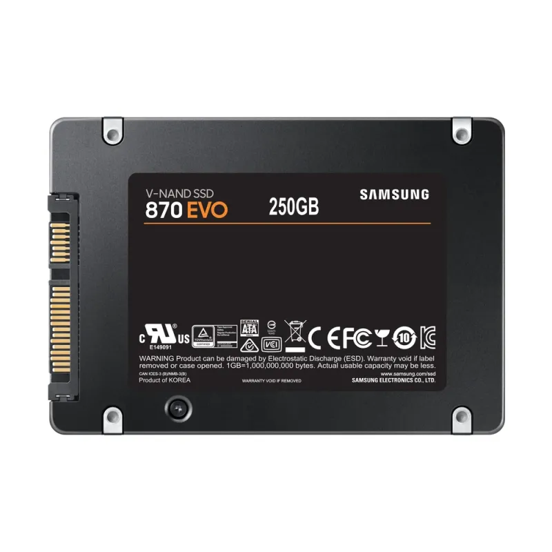 Unidad de Estado Sólido Samsung 870 EVO - 2.5" - 250GB - SATA 3 - MZ-77E250B/AM