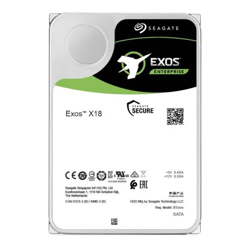 Disco Duro Seagate Exos X18 - 3.5" - 18TB - SATA 3 - 7200 RPM - ST18000NM000J