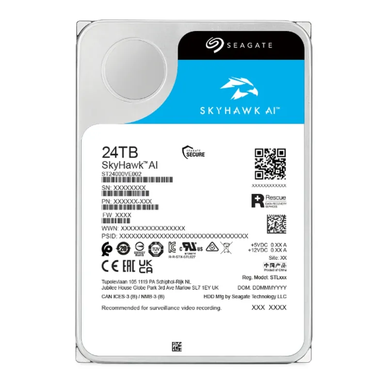 Disco Duro Seagate Skyhawk - 3.5" - 24TB - 7200 RPM - ST24000VE002