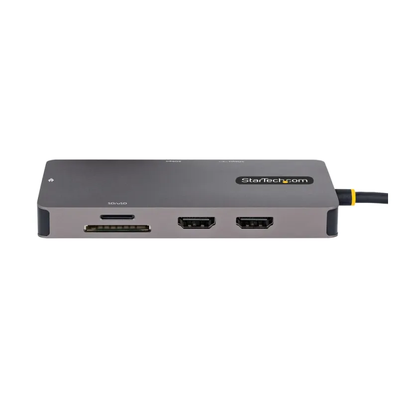Docking Station StarTech.com 120B-USBC-MULTIPORT - HDMI - USB-C - USB 3.2 - MicroSD - SD - Gris Espacial - 120B-USBC-MULTIPORT