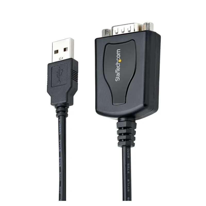 Adaptador StarTech.com - USB-A a Serial - 90cm - Negro - 1P3FPC-USB-SERIAL