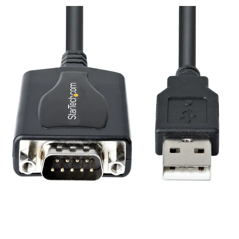 Adaptador StarTech.com - USB-A a Serial - 90cm - Negro - 1P3FPC-USB-SERIAL
